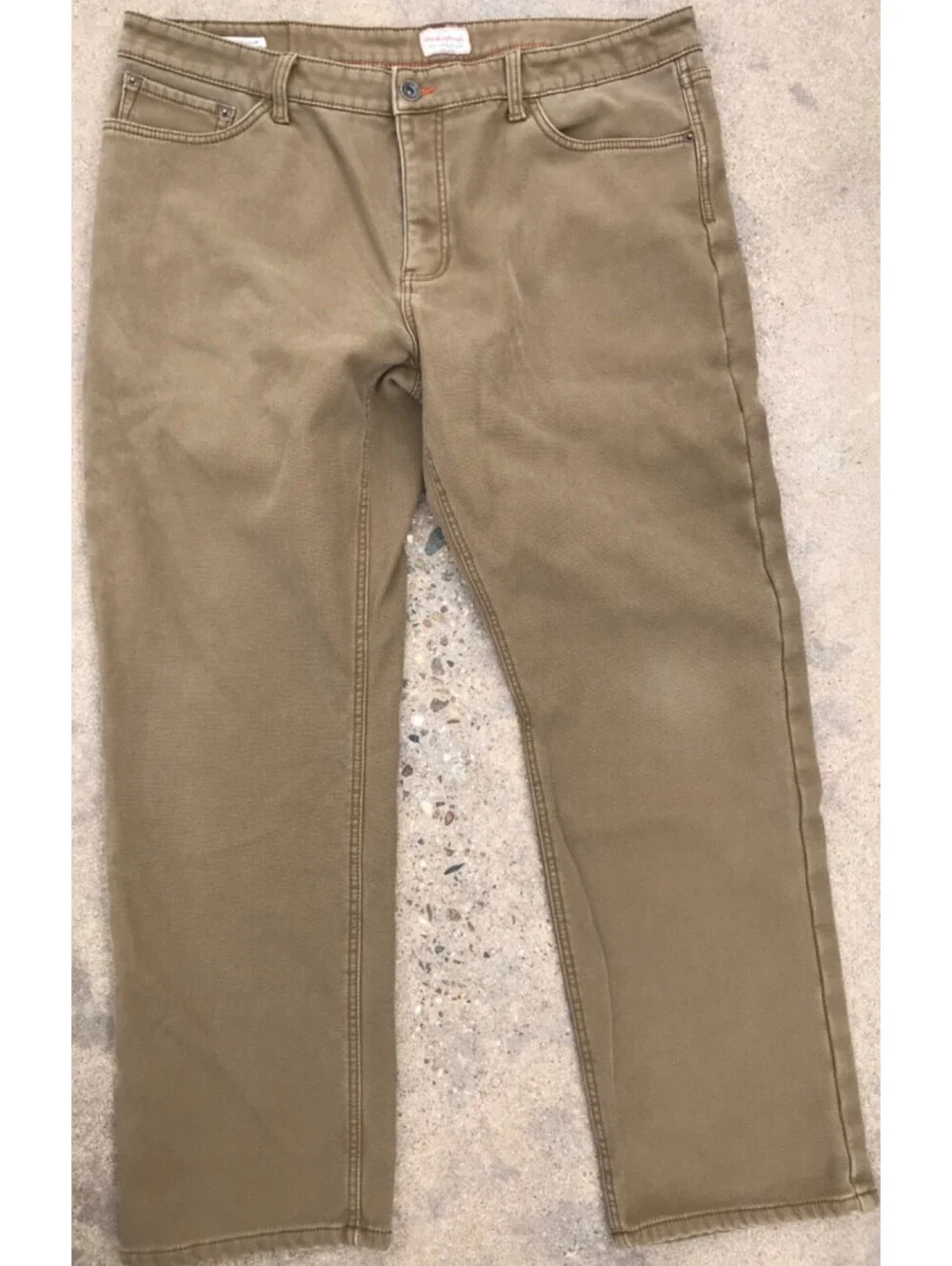 Weatherproof Vintage Men’s Fleece Lined Tan Jeans Size 40x32 Warm Pants Winter
